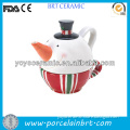 porcelain white wholesale high quality snowman tea pot